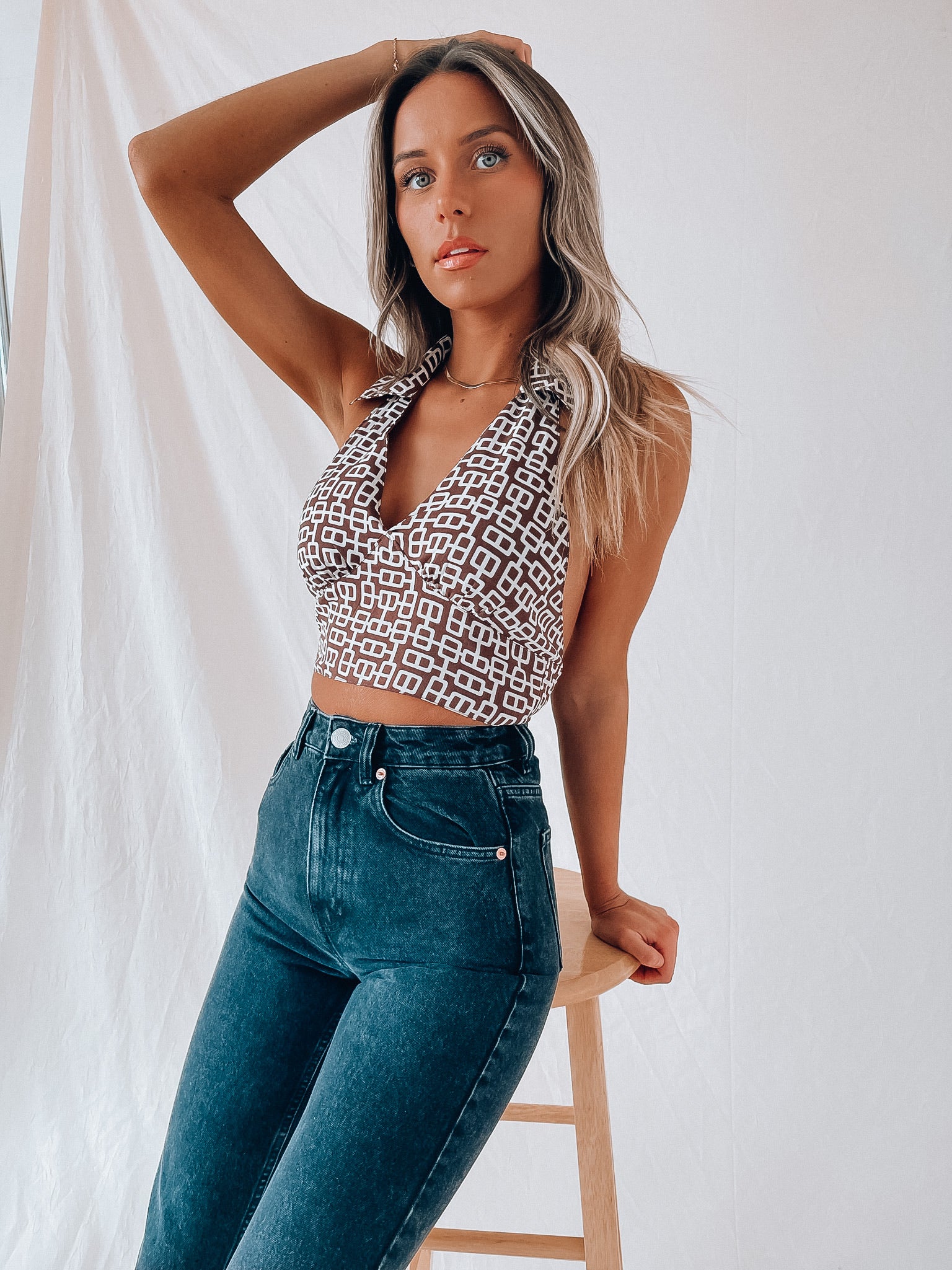 SALE :Out Of The Box Collared Crop