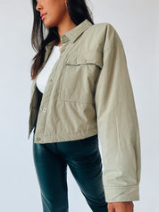 Paxton Sage Cropped Jacket