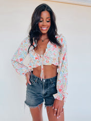 Phoebe Floral Ruffle Top