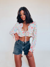 Phoebe Floral Ruffle Top