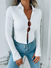 Remy Long Sleeve Collared Top