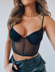 Bella Corset Top In Black