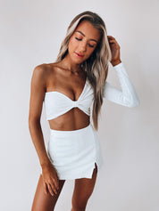 Callie One Shoulder Top In White