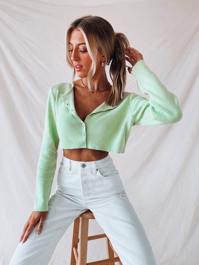 Sacha Button Down Long Sleeve in Green