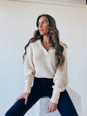 SALE :Zaria Collared Sweater