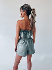 Alessia Leather Short Set