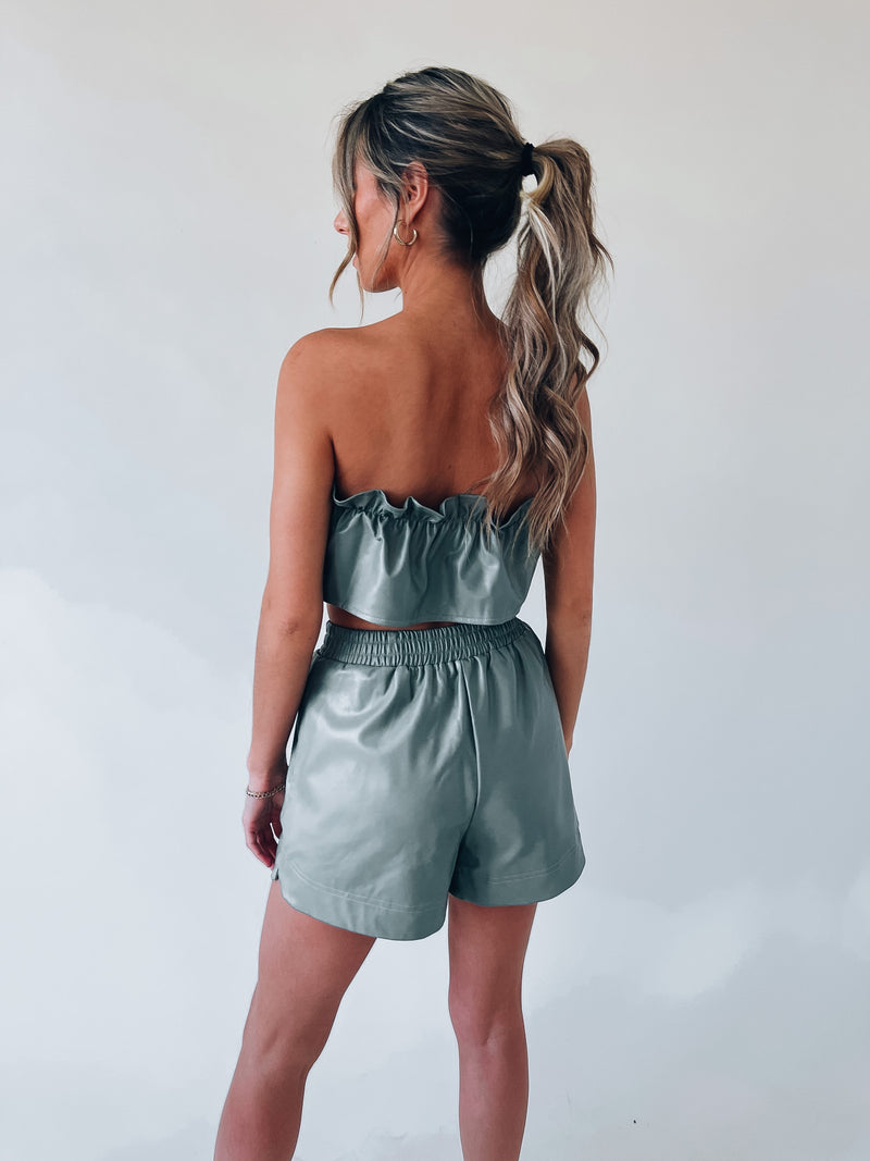 High Waisted Shiny Leather Shorts – Madida Clothing