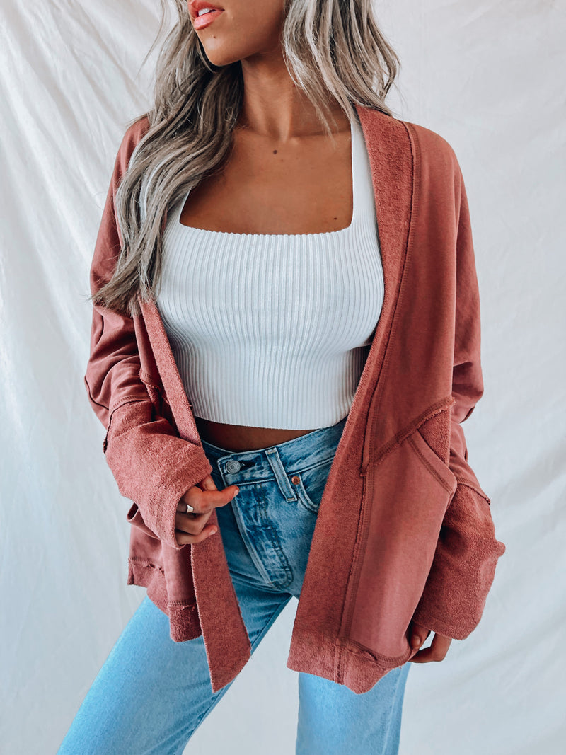 Falling For You Contrast Cardigan