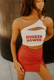 Stassi Red Leather Mini Skort