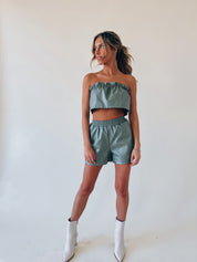 Alessia Leather Short Set