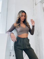 Colbi Cut Out Knit Top