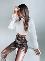 Adley Crop Turtleneck Sweater