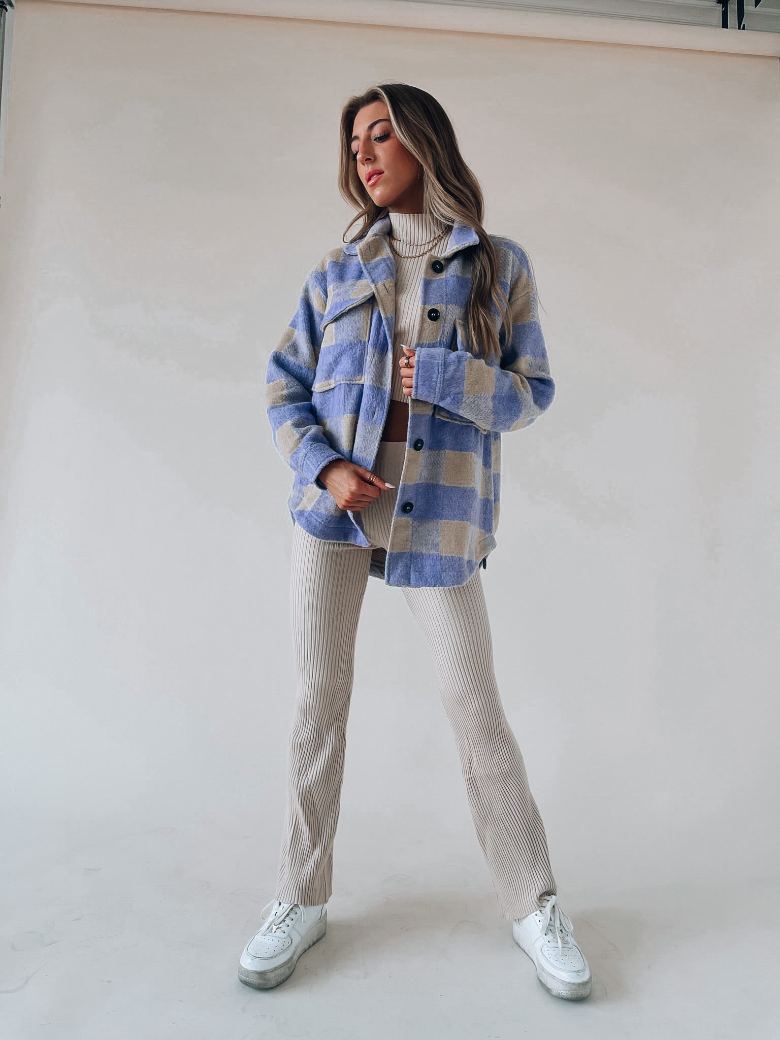 SALE :Tristan Lavender Plaid Jacket