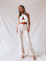RESTOCKED: Maleena High Waisted Silk Bottoms