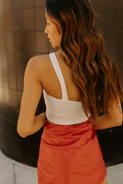 Stassi Red Leather Mini Skort