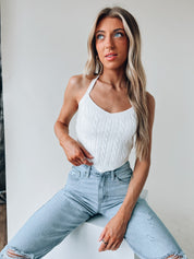 Vicki Cable Knit Halter