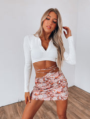 SALE: Amber Floral Wrap Skirt