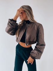 Kiandra Cropped Coco Bomber Jacket