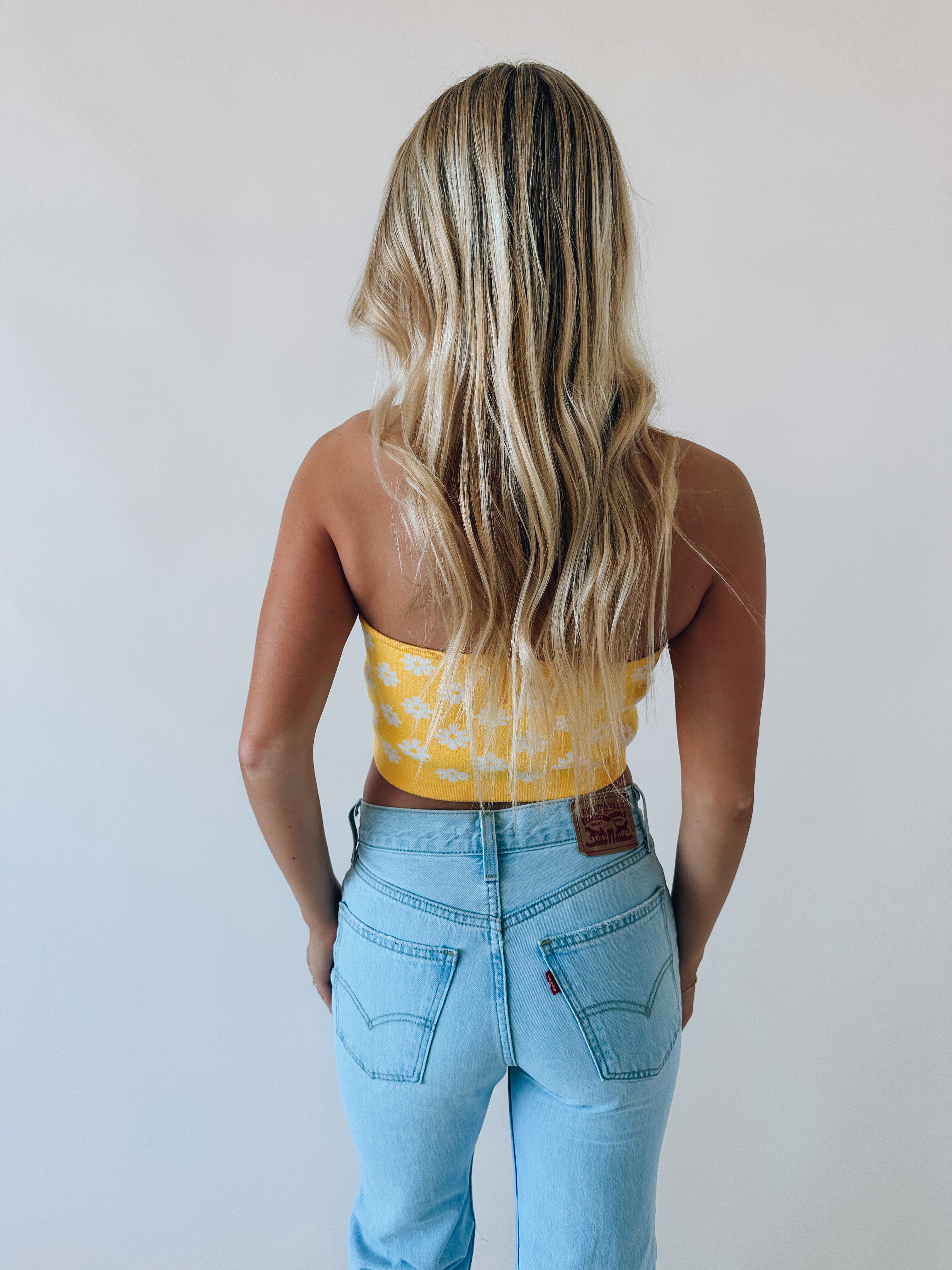 Kerrigan Daisy Print Halter Top
