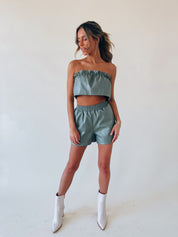 Alessia Leather Short Set
