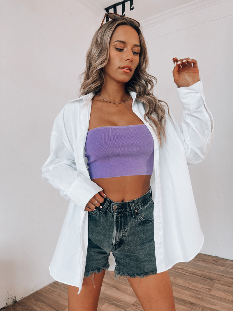 SALE :Lavender Ribbed Tube Top – Madida Clothing