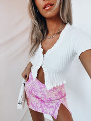 Find Love Floral Mini Skirt