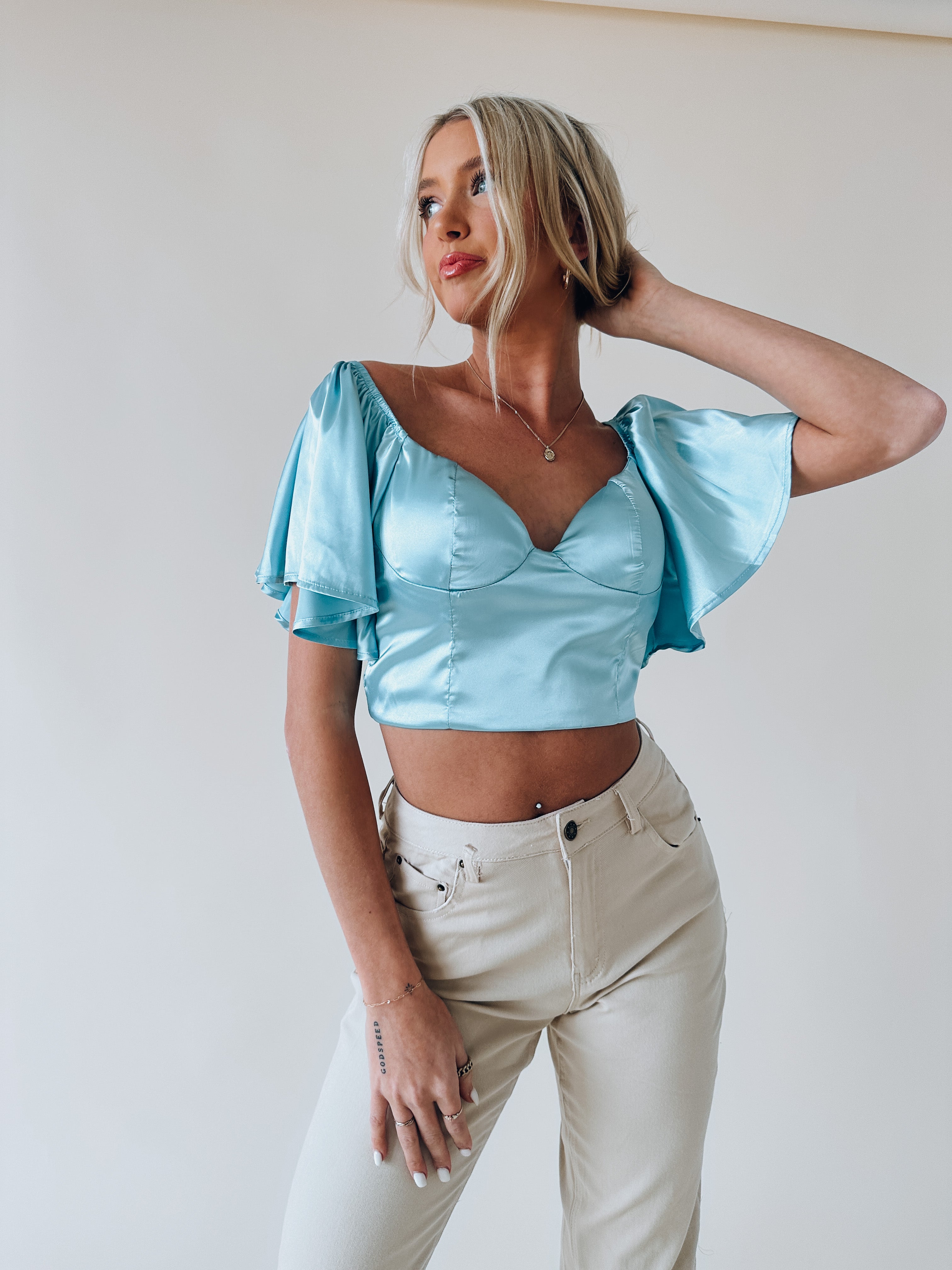 Analise Satin Flair Corset Top