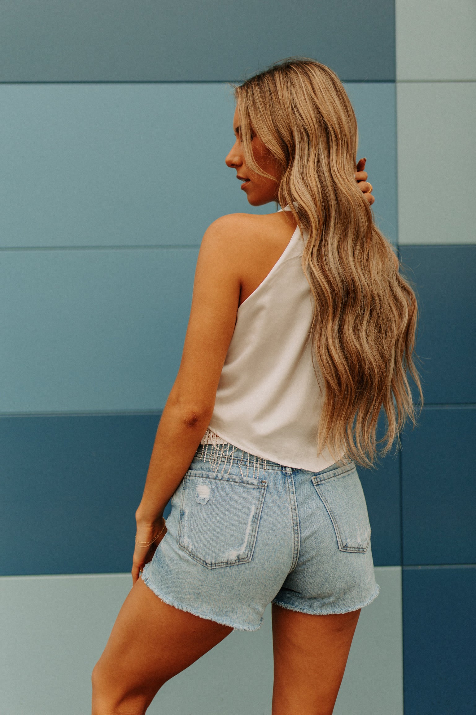 Laina Rhinestone Fringe Top