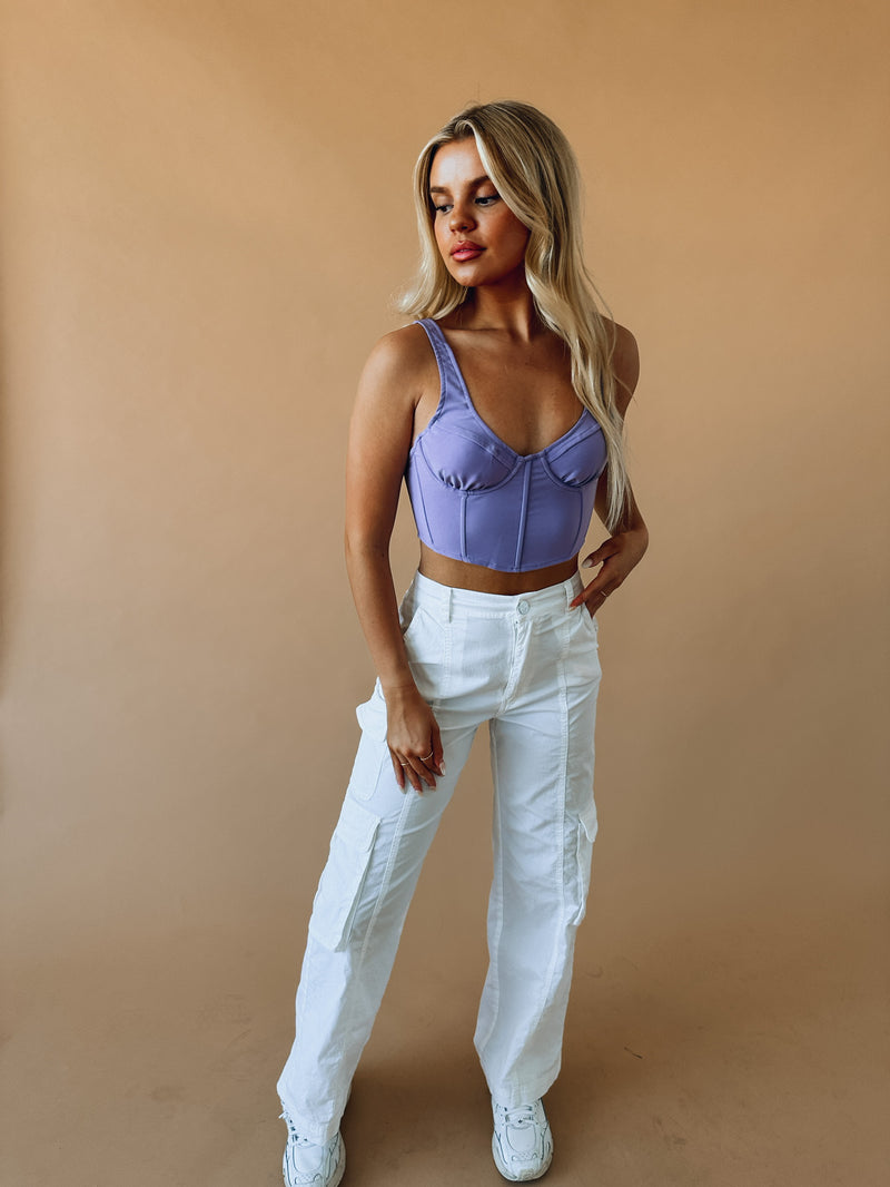 Rowen Bustier Top in Lavender