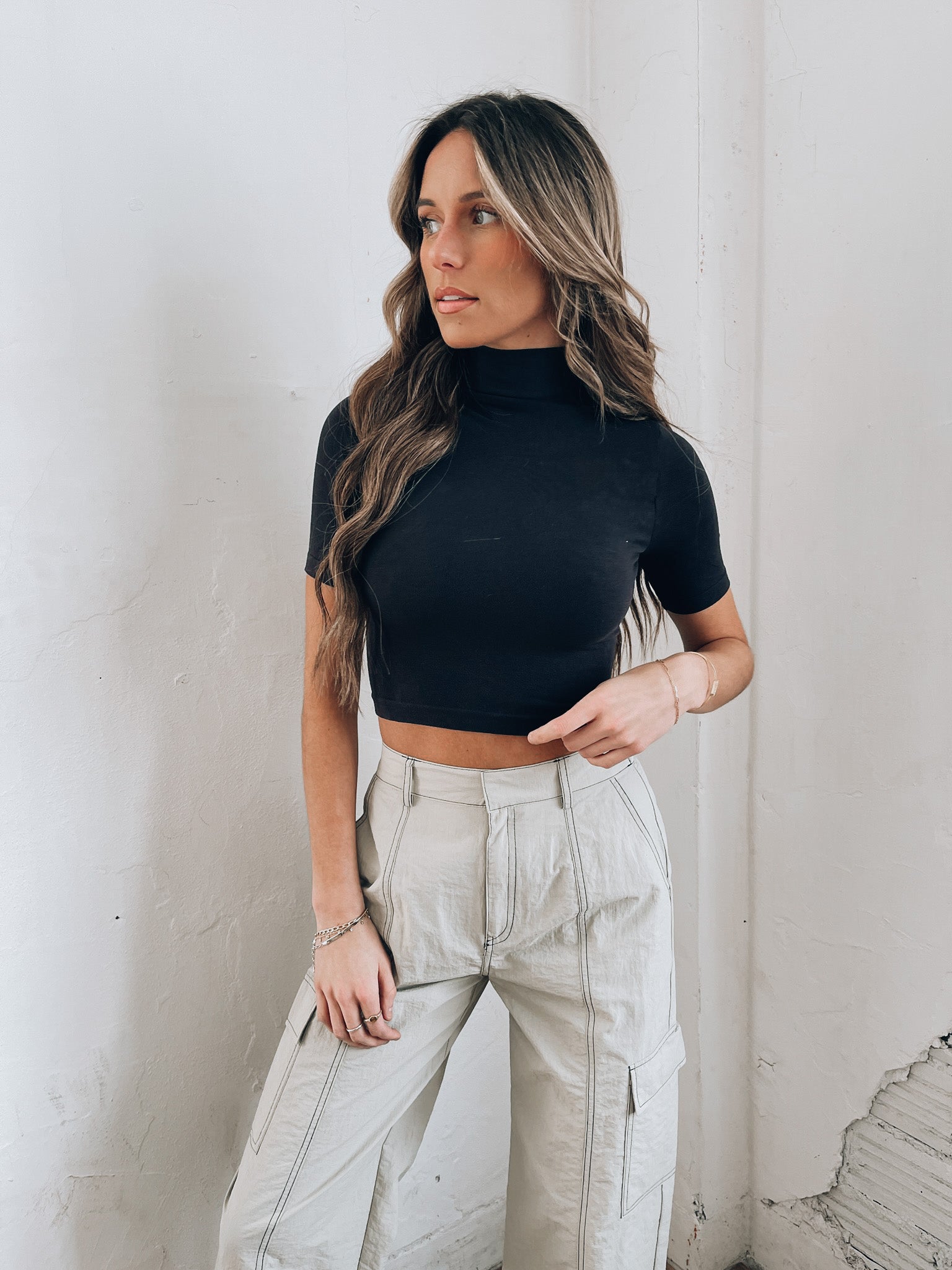 Trystan Turtleneck Crop Top