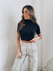 Trystan Turtleneck Crop Top