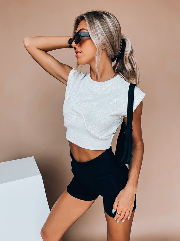 SALE :Grey Not So Basic Bustier Tee