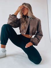 Kiandra Cropped Coco Bomber Jacket