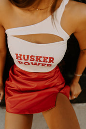 Stassi Red Leather Mini Skort