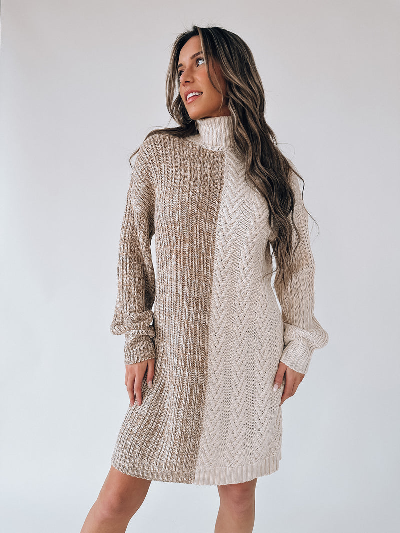 SALE: Zayla Color Block Sweater Dress