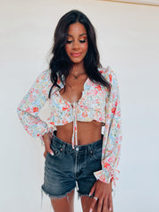 Phoebe Floral Ruffle Top