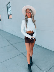 Branson Mini Skirt In Brown