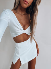 Callie One Shoulder Top In White