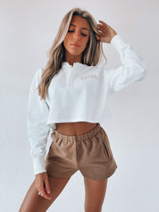 SALE : Natural Cropped Crewneck