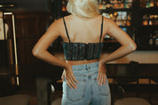 Sequin Butterfly Crop Top