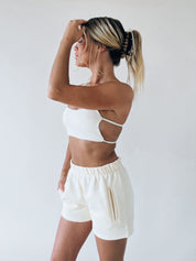 RESTOCKED :Moody Shorts Set In Cream