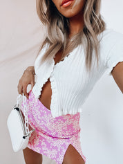 Find Love Floral Mini Skirt