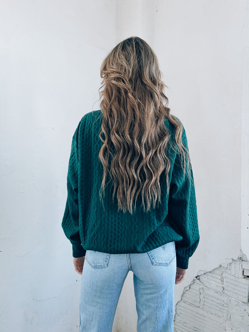 Varsity Patch Crewneck Sweater