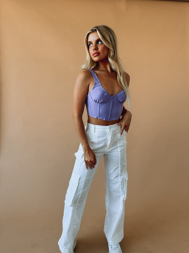 Rowen Bustier Top in Lavender