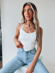 Vicki Cable Knit Halter
