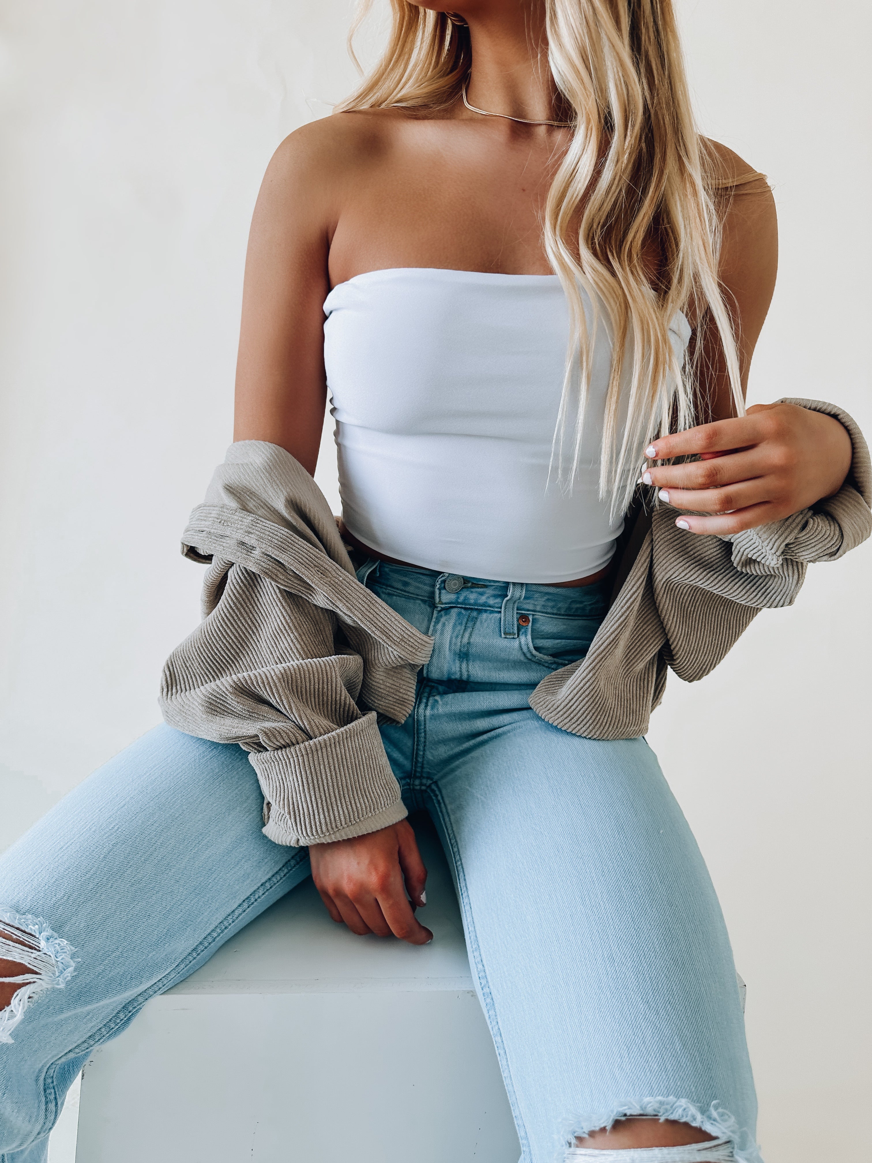 Freya Strapless Crop Top