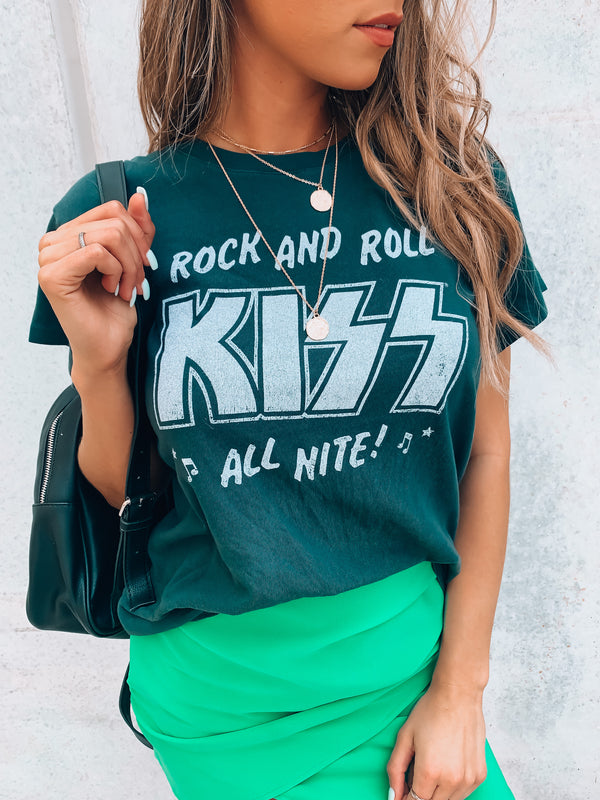 SALE: DayDreamer Rock And Roll Kiss Graphic Tee
