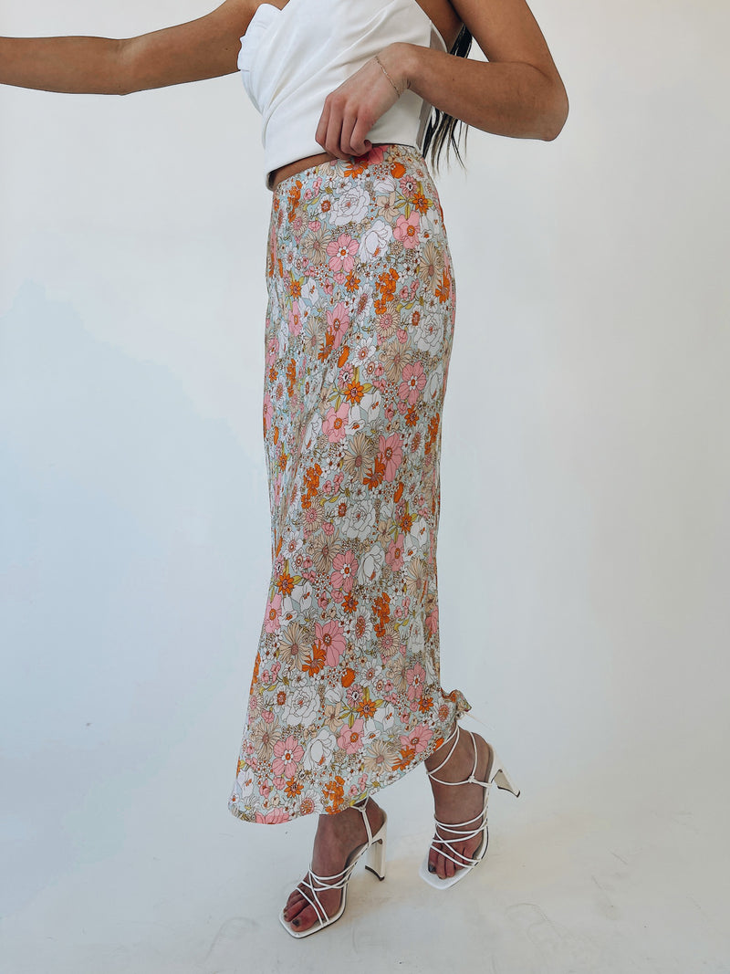RESTOCKED :Faye Floral Midi Skirt