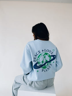 Planet Peace and Love Crewneck