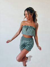 Alessia Leather Short Set